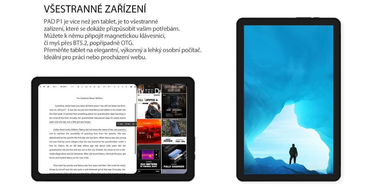 Odolný tablet AGM PAD P1 všestranný pracant